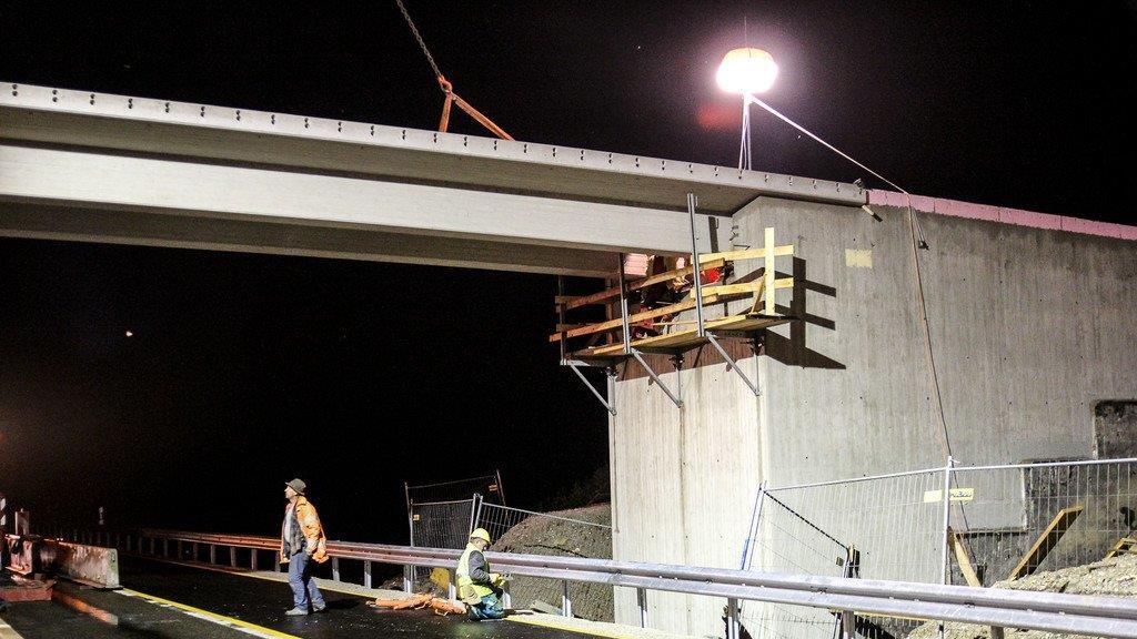 Bauarbeiten auf der A8
