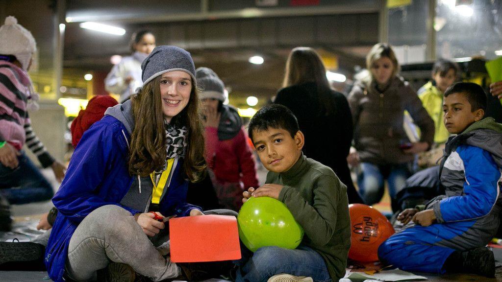 Flüchtlinge am Mittwoch in der Bahnhofsgarage
