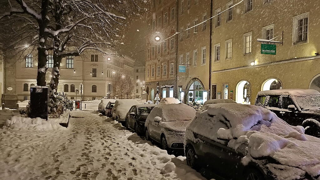 Winter in der Stadt Salzburg