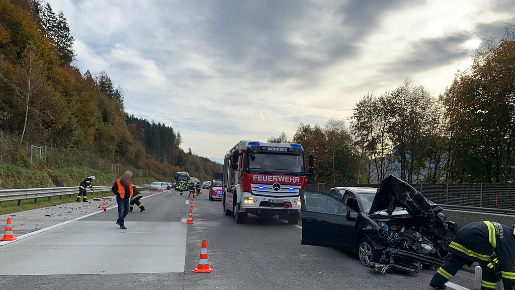 Unfall A1 zwischen Thalgau und Mondsee