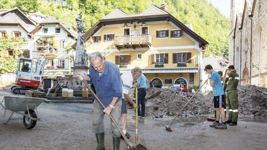 Hochwasser in Hallstatt