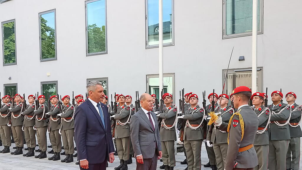 Olaf Scholz trifft Nehammer in salzburg