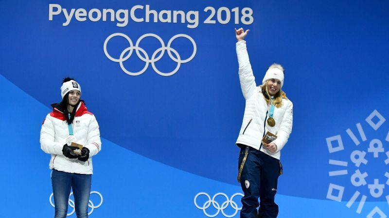Olympia: Siegerehrung im Super-G