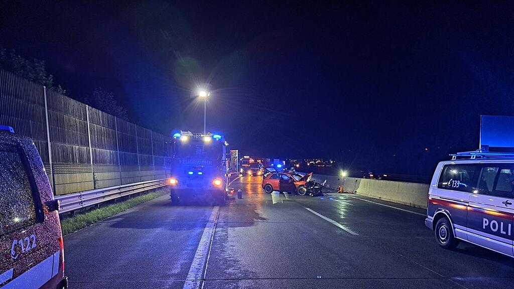 Unfall A1 Hallwang