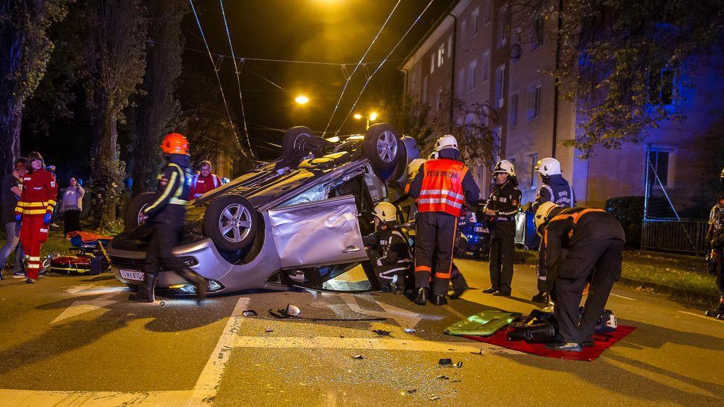 Pkw-Überschlag in der Stadt Salzburg