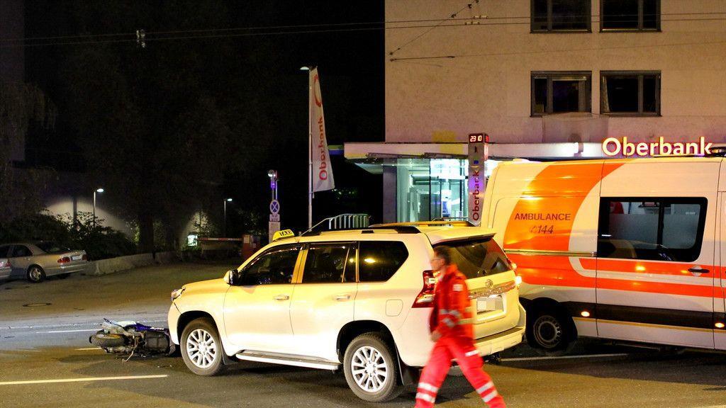 Mopedunfall auf der Sterneckstraße