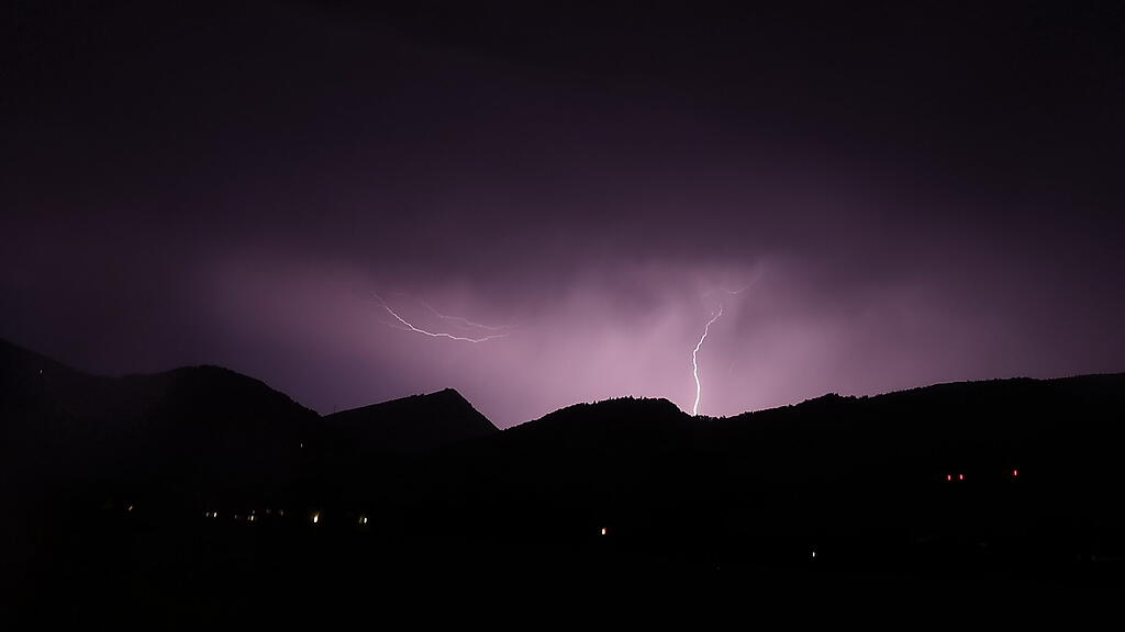 Unwetterzelle Salzburg Blitze