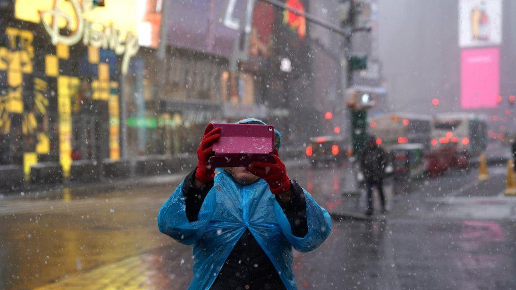 Schnee-Chaos in New York City