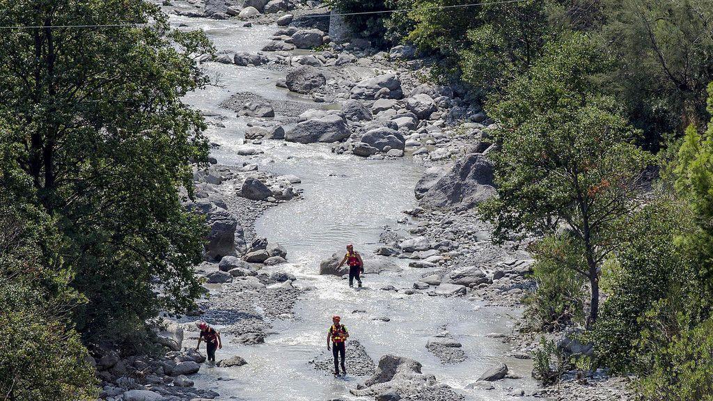 Flut in Schlucht in Italien
