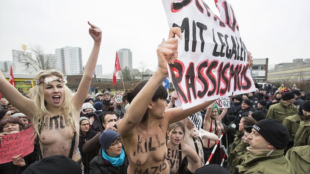 "Femen" bei einer Protestveranstaltung in Berlin.