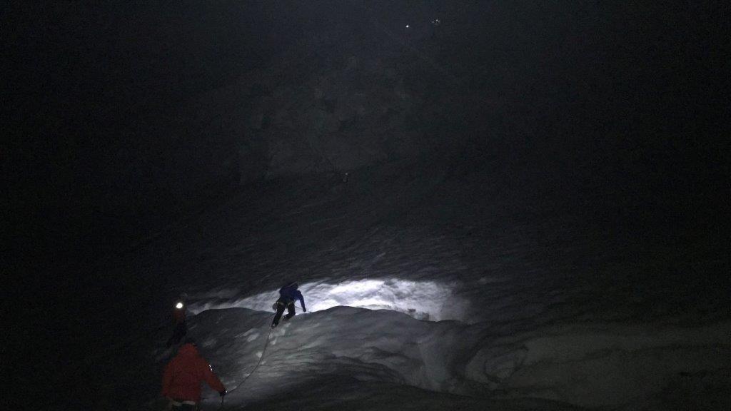 Bergsteiger sitzen am Großvenediger fest