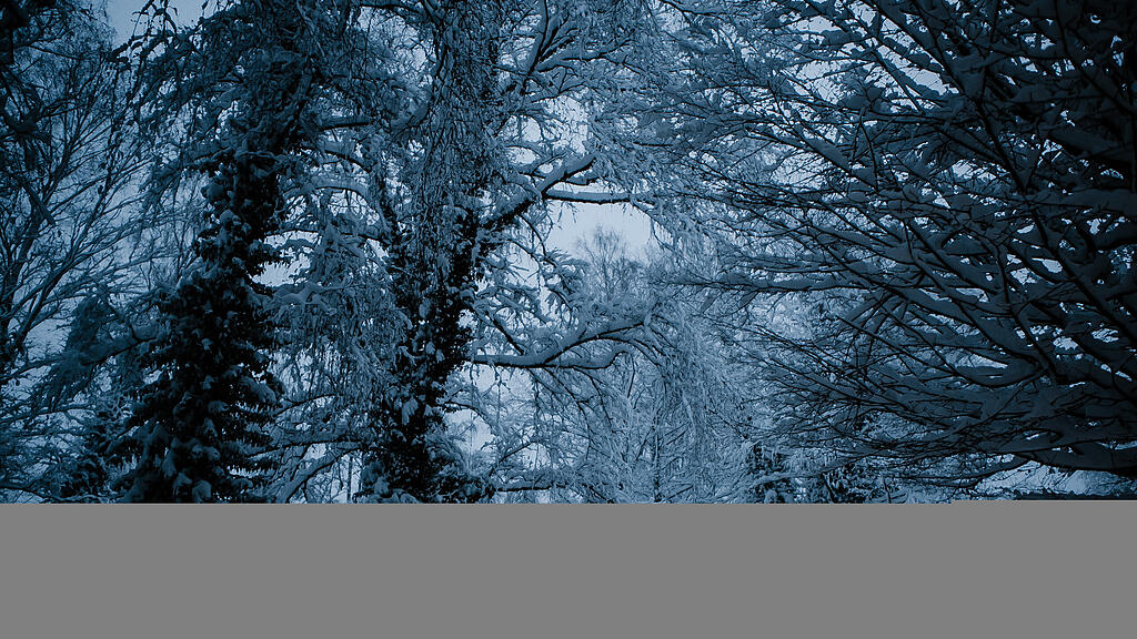 Verschneites Salzburg in den Morgenstunden