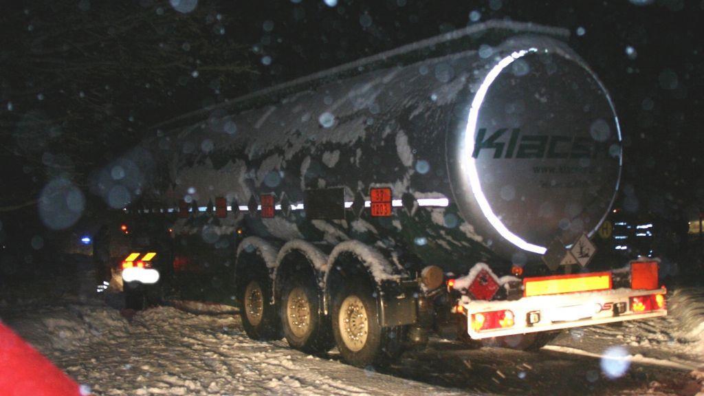 Schneefahrbahn auf B154