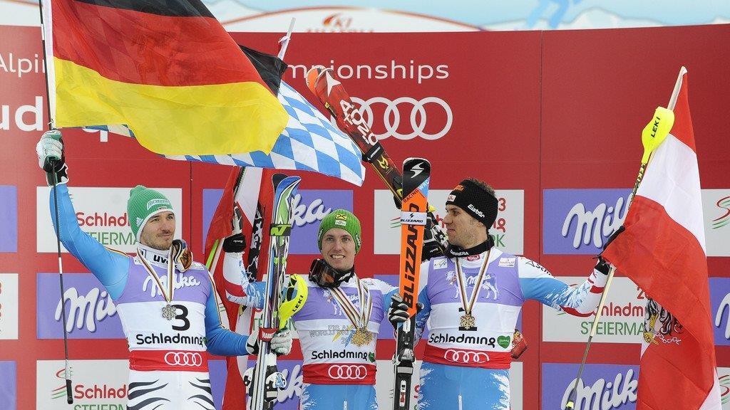 Slalom-Herren: Siegerehrung
