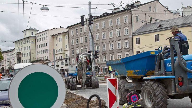 Bauarbeiten am Hanuschplatz
