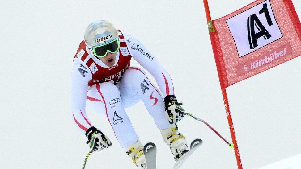 Matthias Mayer hinter Svindal Super-G-Zweiter in "Kitz"