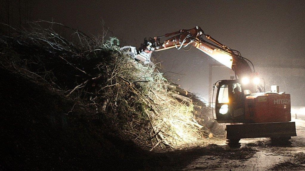 Rodungsarbeiten an der A1