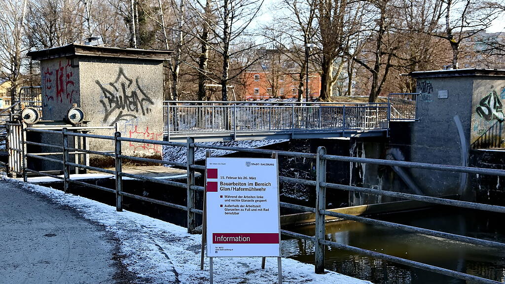 Bauarbeiten an der Glan