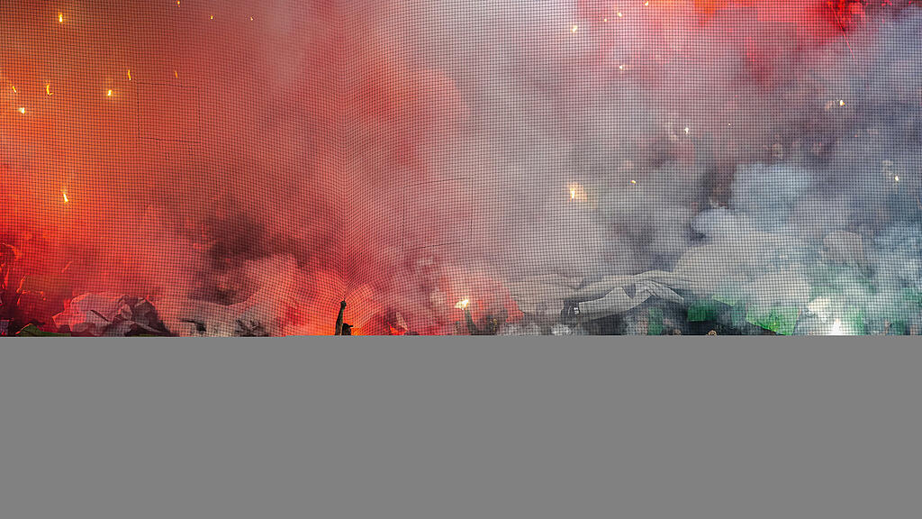 Ausschreitungen bei Sturm-Sieg gegen Feyenoord