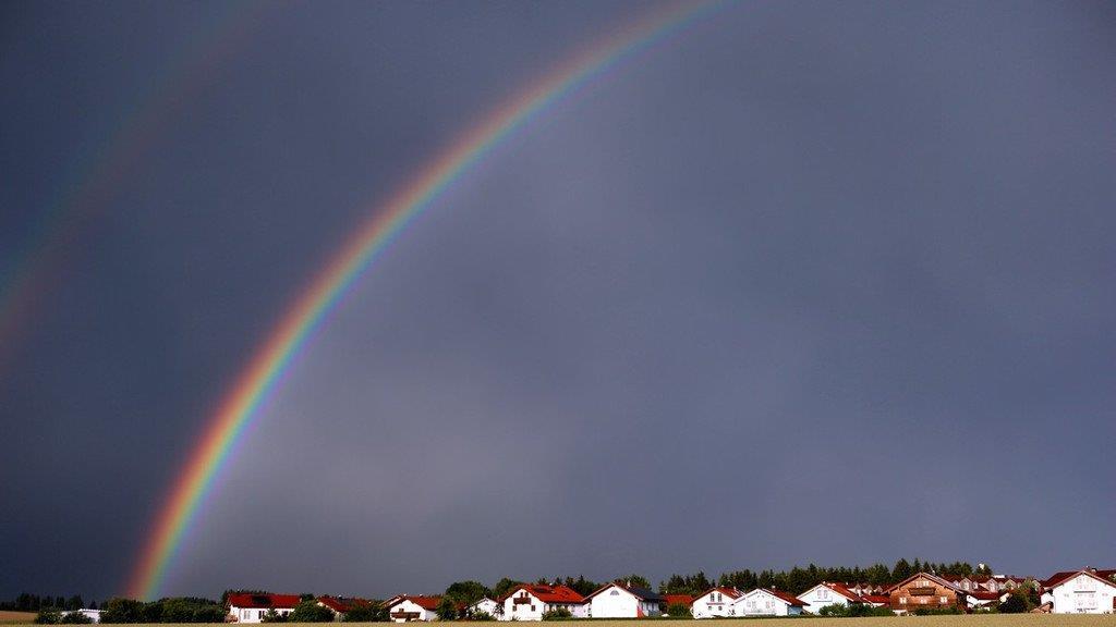 Regenbogen über Traunreut