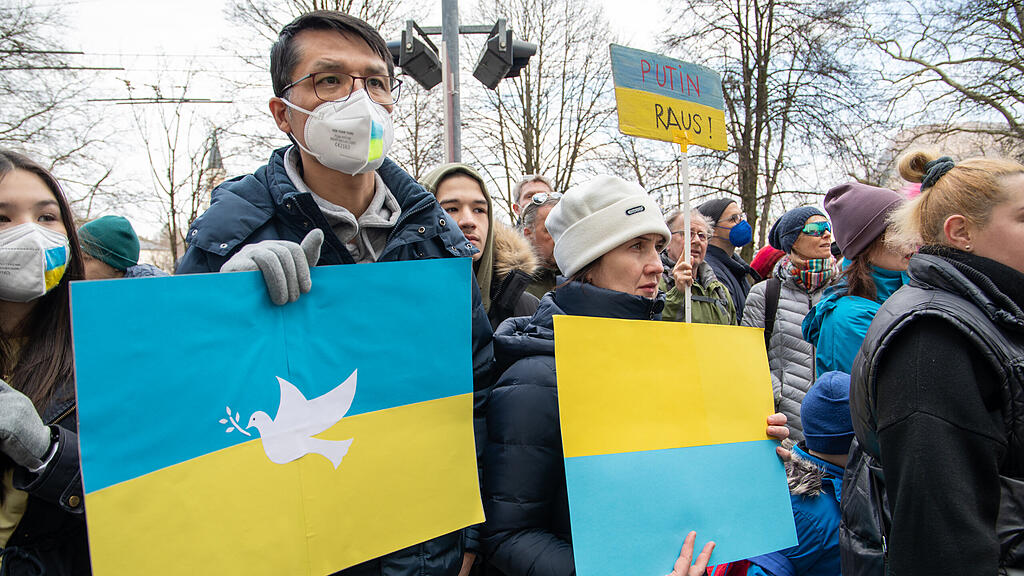 Demo für Ukraine in Salzburg