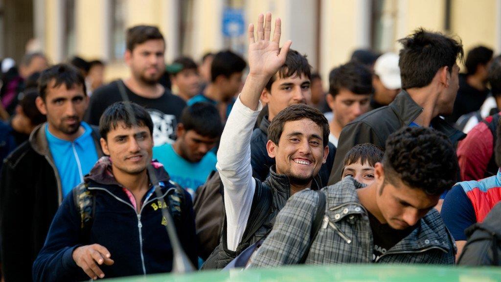 Bilder von Flüchtlingen am 12.9.15