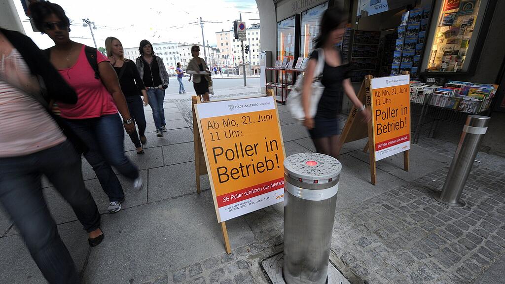 Für rund 70.000 Euro sollen in der Gstättengasse in der Stadt Salzburg eine neue Polleranlage installiert werden.