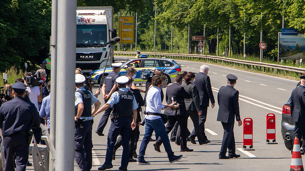 S\u00f6der und Seehofer in Freilassing