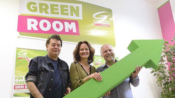 Gute Stimmung bei der grünen Parteispitze