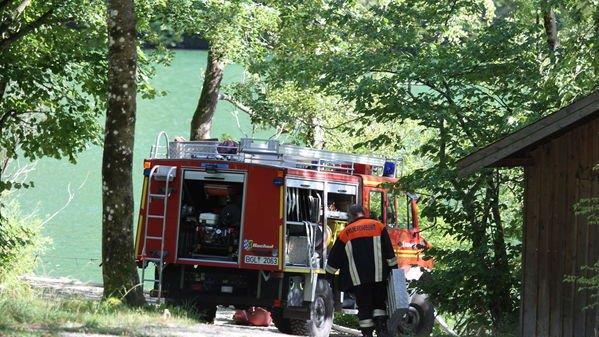 Gasthaus am Thumsee in Flammen