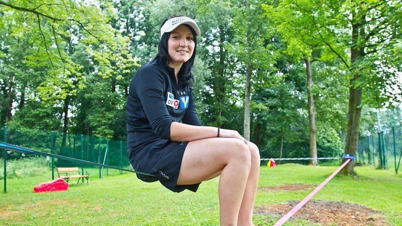 Slackline-Park in Rif