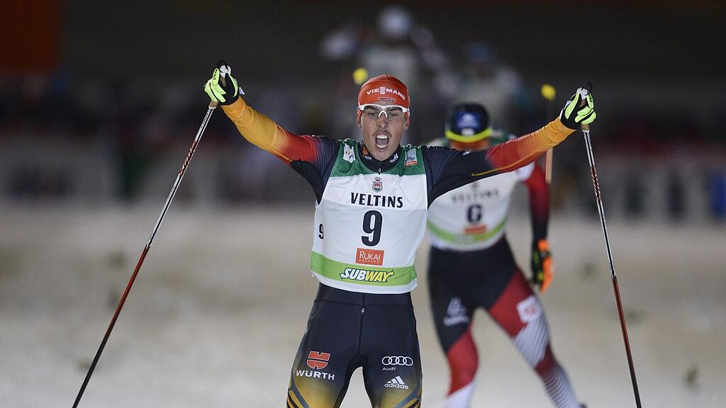 Im Schlusssprint behielt der Deutsche Johannes Rydzek die Oberhand.