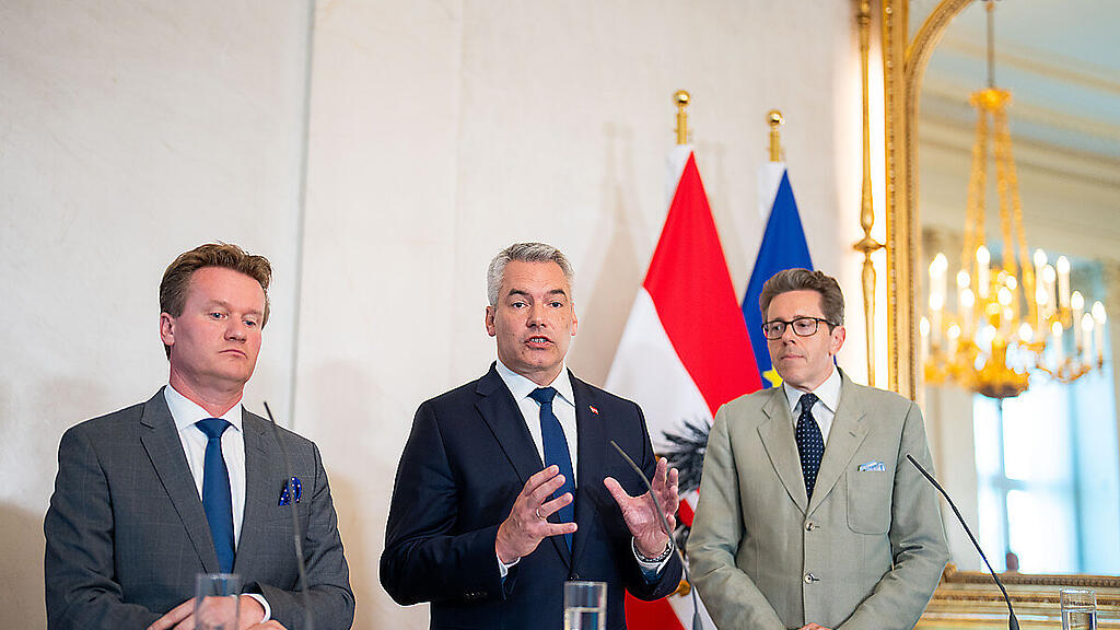 Knill, Nehammer und Mahrer präsentieren "Wachstumsplan"