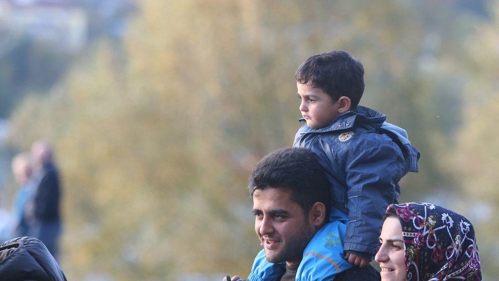 Flüchtlinge an der Grenze zwischen Oberösterreich und Deutschland