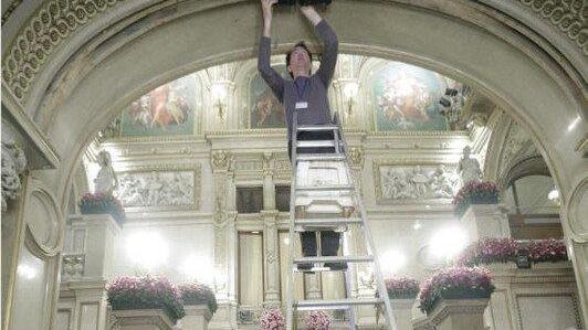 Umbau in der Staatsoper für den Opernball 2014
