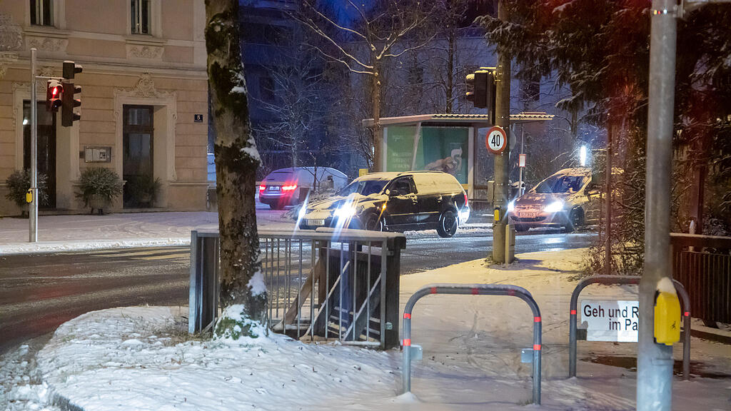 Erster Schnee in Salzburg