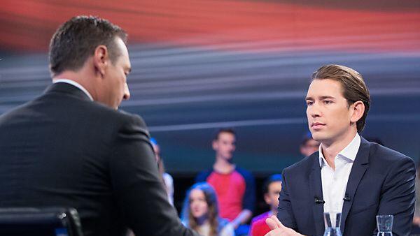 Strache und Kurz im ORF-TV-Duell