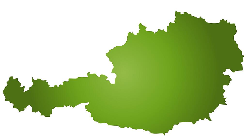 Die Karte von Österreich.