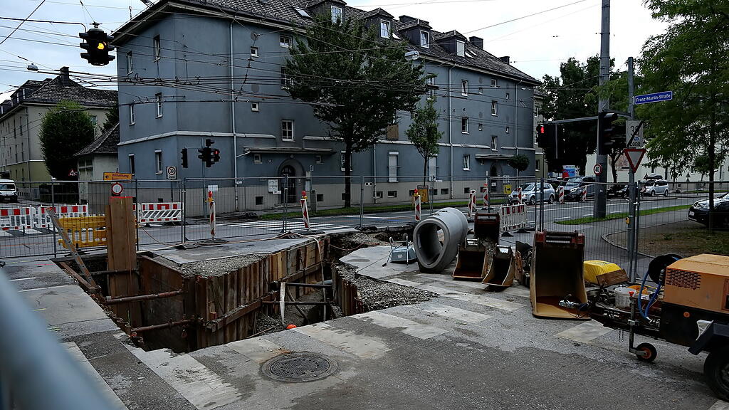 Straßensperren rund um Großbaustelle in Salzburg-Lehen