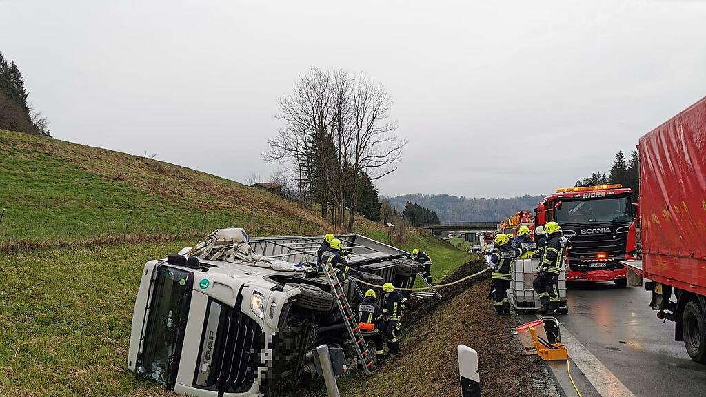 Unfall bei Siegsdorf West auf A8