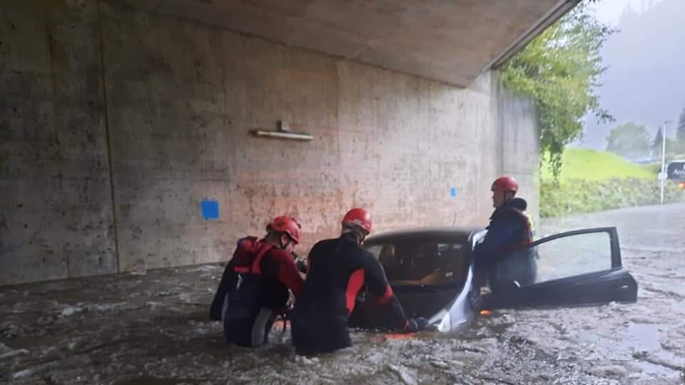 Unwettereinsatz Wasserrettung