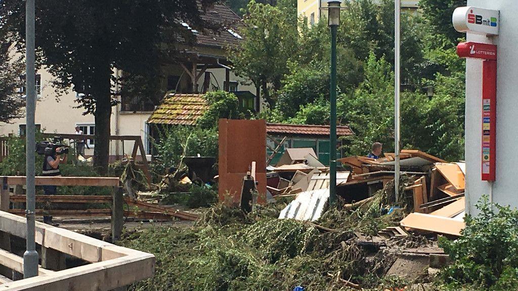Aufräumarbeiten in Schärding und Umgebung nach Unwetter