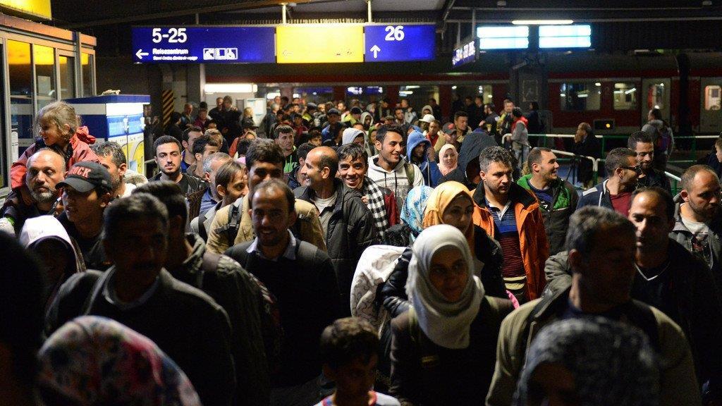 Bilder von Flüchtlingen am 12.9.15