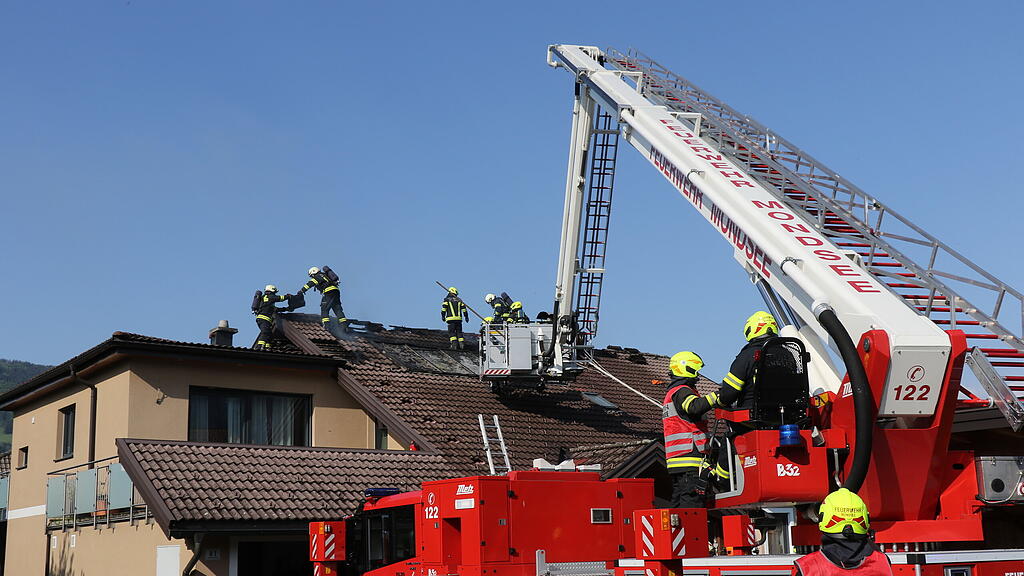 Dachstuhlbrand in St. Lorenz