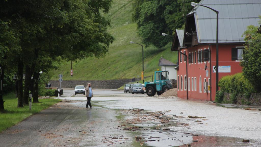 Hochwasser im Raum Berchtesgaden