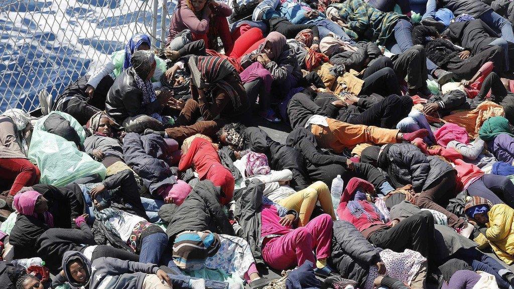 Flüchtlinge vor Lampedusa