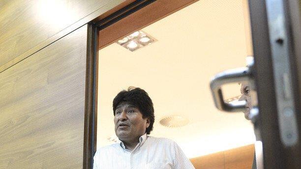 Morales landet in Wien