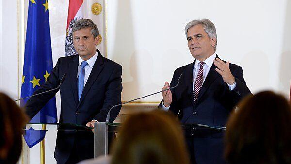 Faymann und Spindelegger einig