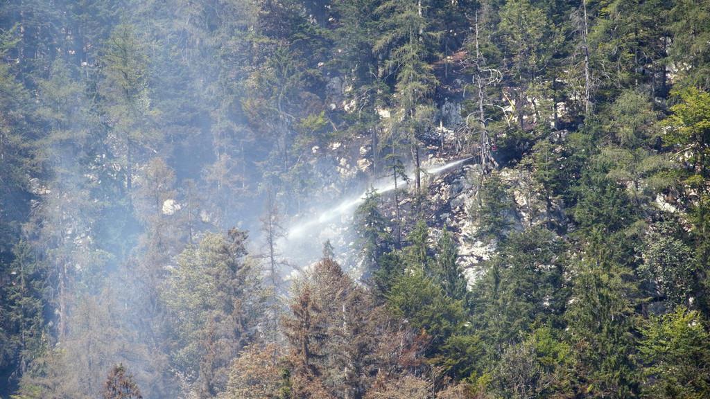 Waldbrand in Hallstatt