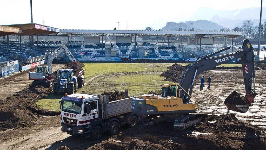 SV Grödig: Rasenheizung wird im DAS.GOLDBERG Stadion eingebaut